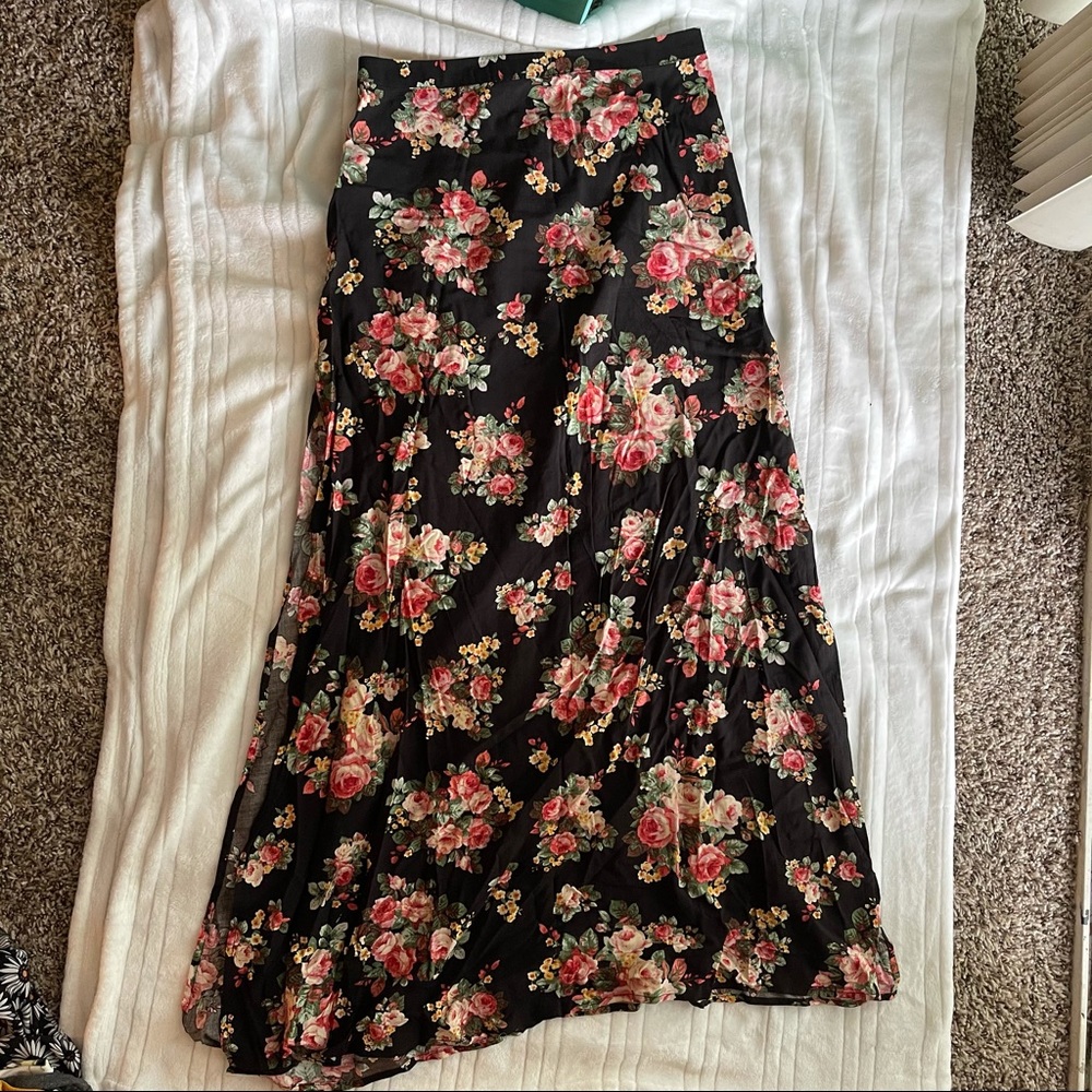 High waist Slit skirt